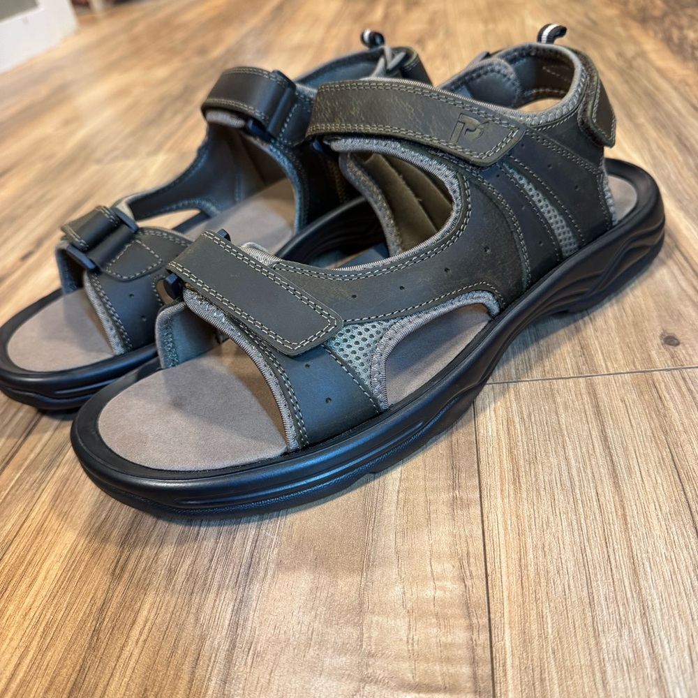 Men’s Propet Leather Sandals MSV013L Brown Daytona Size 13L New Without Box